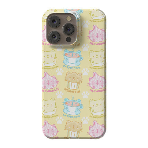 Cute Cat Snacks Pattern Phone Case