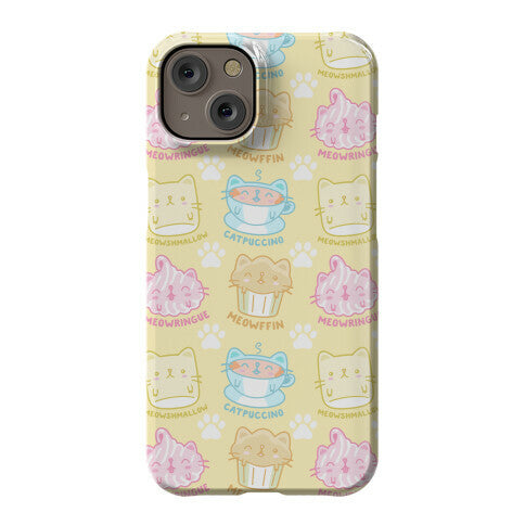 Cute Cat Snacks Pattern Phone Case