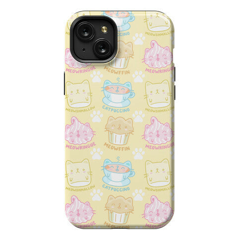 Cute Cat Snacks Pattern Phone Case