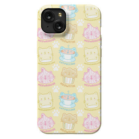 Cute Cat Snacks Pattern Phone Case