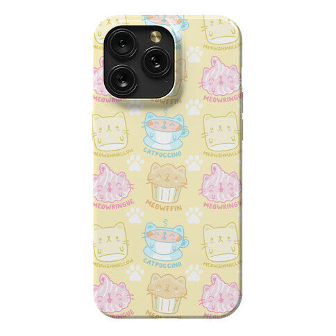 Cute Cat Snacks Pattern Phone Case