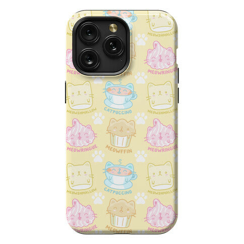 Cute Cat Snacks Pattern Phone Case