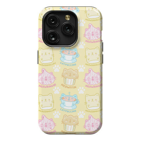 Cute Cat Snacks Pattern Phone Case