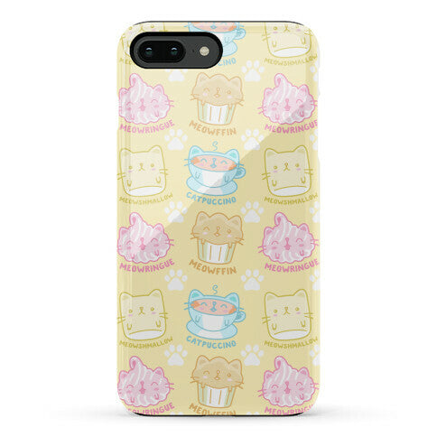 Cute Cat Snacks Pattern Phone Case