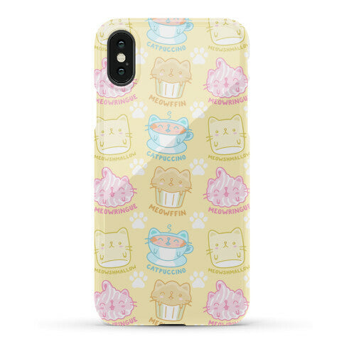 Cute Cat Snacks Pattern Phone Case