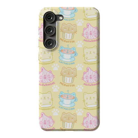 Cute Cat Snacks Pattern Phone Case