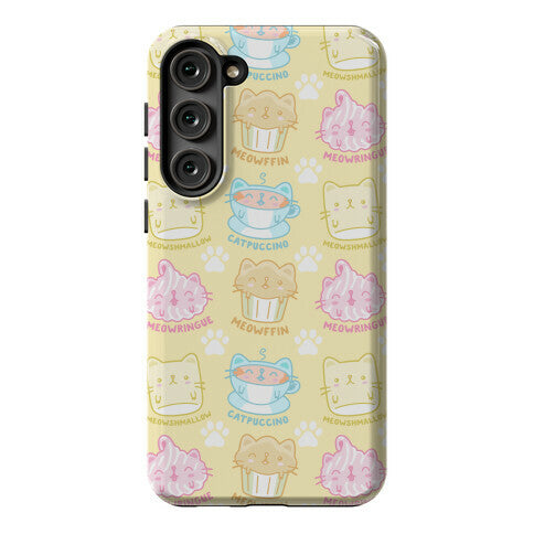 Cute Cat Snacks Pattern Phone Case