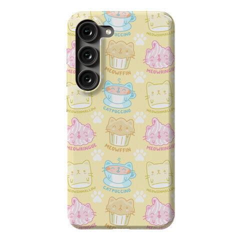 Cute Cat Snacks Pattern Phone Case