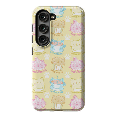 Cute Cat Snacks Pattern Phone Case