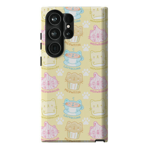 Cute Cat Snacks Pattern Phone Case