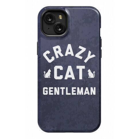 Crazy Cat Gentleman Phone Case