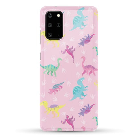 Cute Pastel Pixel Dinosaur Pattern Phone Case