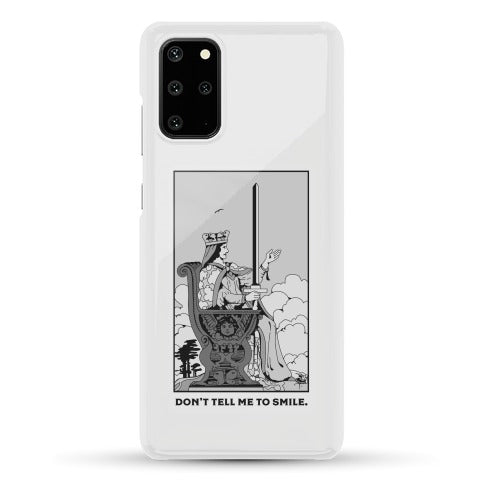 Don't Tell Me To Smile (Queen Of Swords Tarot) Phone Case