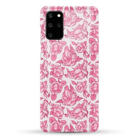 Floral Penis Pattern Pink Phone Case