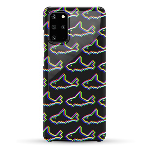 Glitch Shark Pattern Phone Case