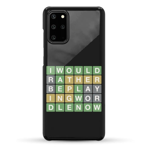 I Would Rather Be Playing Wordle Now Parody Phone Case