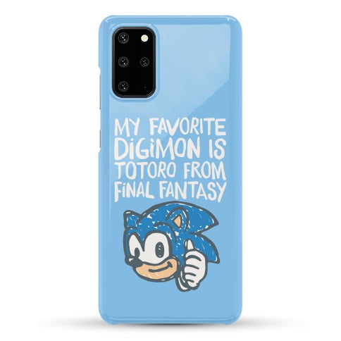 My Favorite Digimon Is Totoro From Final Fantasy Parody Phone Case