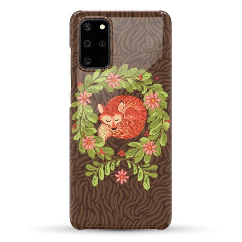 Sleeping Fox Wreath Phone Case