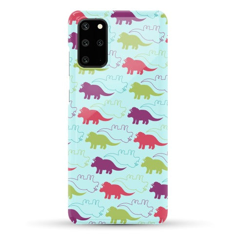 Triceratops Dino Pattern Phone Case