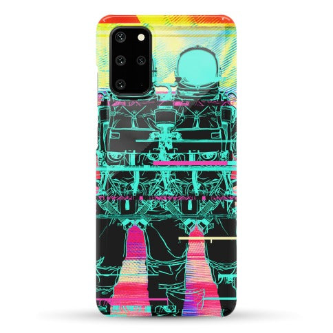 Twin Astronaut Glitch Phone Case