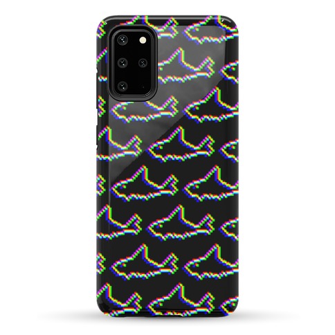Glitch Shark Pattern Phone Case
