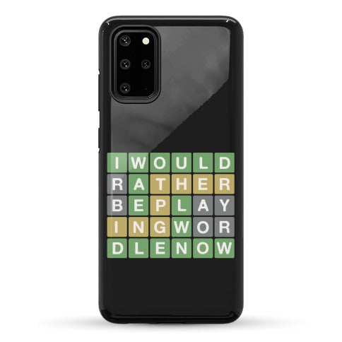 I Would Rather Be Playing Wordle Now Parody Phone Case