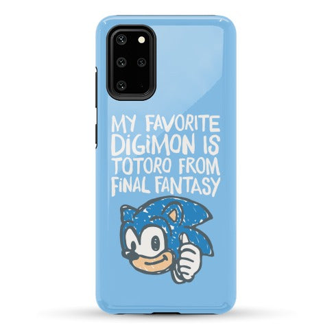 My Favorite Digimon Is Totoro From Final Fantasy Parody Phone Case