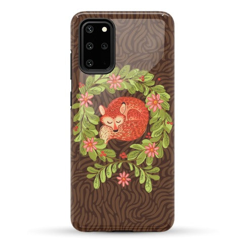 Sleeping Fox Wreath Phone Case