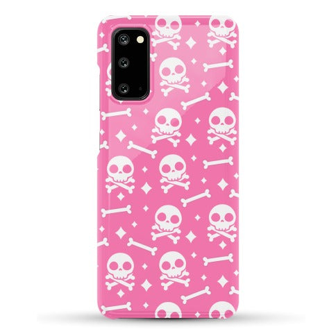 Cute Skull N' Bones Pattern (Pink) Phone Case