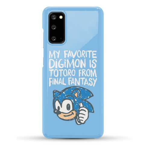 My Favorite Digimon Is Totoro From Final Fantasy Parody Phone Case