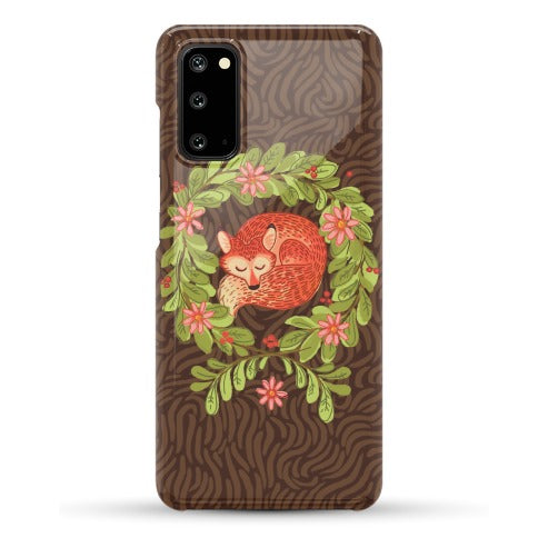 Sleeping Fox Wreath Phone Case