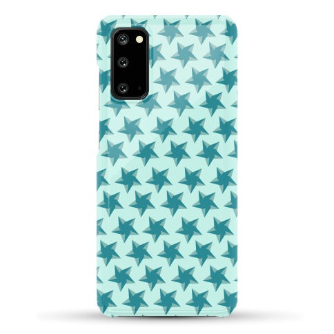 Teal Star Pattern Phone Case