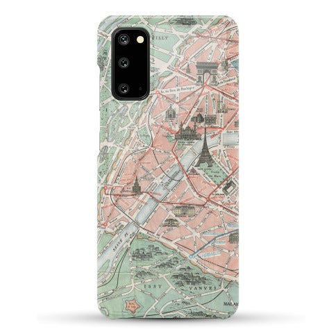 Vintage Paris Map Phone Case