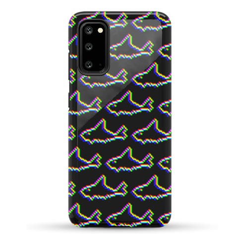 Glitch Shark Pattern Phone Case