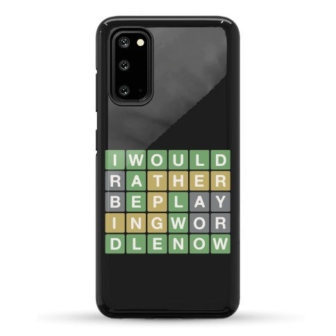 I Would Rather Be Playing Wordle Now Parody Phone Case