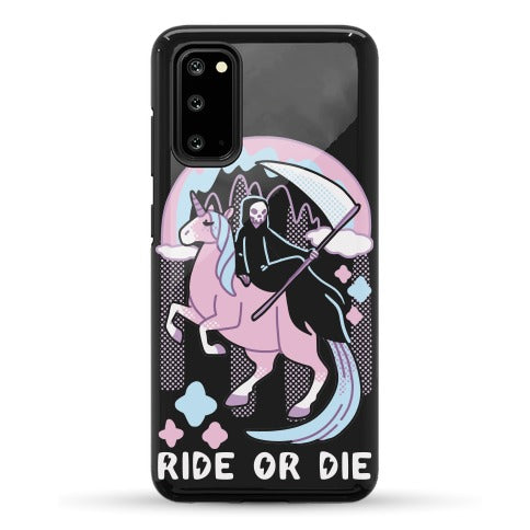 Ride or Die - Grim Reaper and Unicorn Phone Case