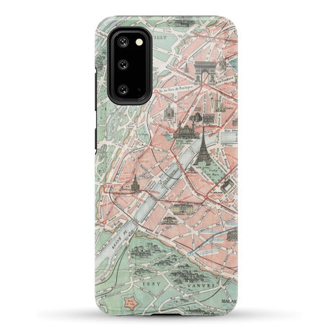 Vintage Paris Map Phone Case