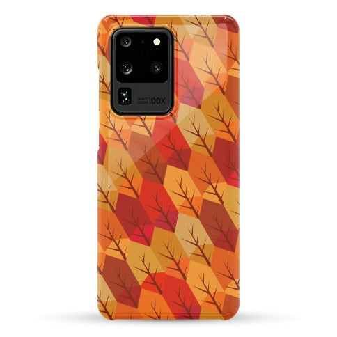 Geometric Fall Leaf Pattern Phone Case