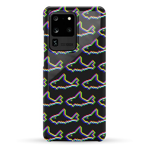 Glitch Shark Pattern Phone Case