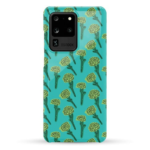 Green Carnation Pattern Phone Case