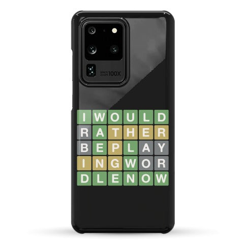 I Would Rather Be Playing Wordle Now Parody Phone Case