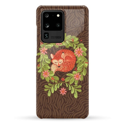 Sleeping Fox Wreath Phone Case