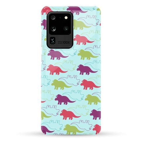 Triceratops Dino Pattern Phone Case