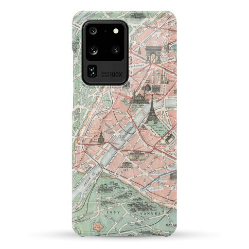 Vintage Paris Map Phone Case