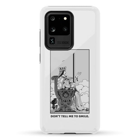 Don't Tell Me To Smile (Queen Of Swords Tarot) Phone Case