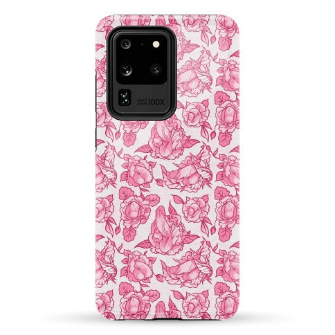 Floral Penis Pattern Pink Phone Case