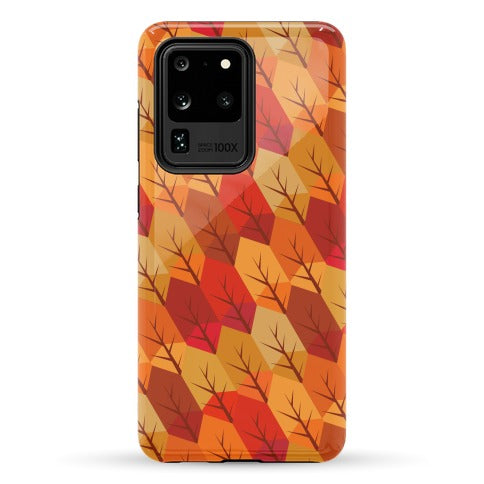 Geometric Fall Leaf Pattern Phone Case