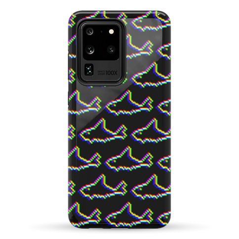 Glitch Shark Pattern Phone Case