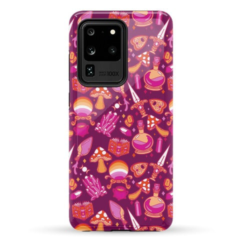 Lesbian Pride Witch Pattern Phone Case