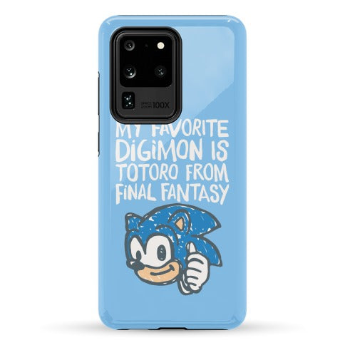 My Favorite Digimon Is Totoro From Final Fantasy Parody Phone Case